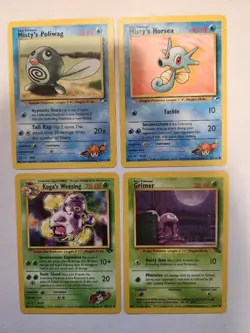 Pokemon Card LOT NM - Misty's Poliwag / Horsea - Koga's Weezing 50/132 / Grimer - Image 4