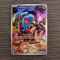Team Rockets Wobbuffet SVP203 Destined Rivals Black Star Promo Holo Pokemon Card - Image 1