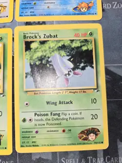 Gym Heroes 4 Card Lot Spearow, Psyduck, Bellsprout, Zubat Pokemon - Image 5