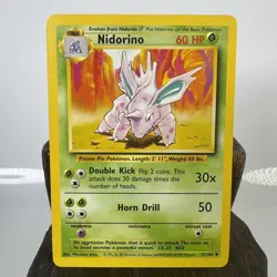 NIDORINO - Base Set - 37/102 - Uncommon - Pokemon Card - Unlimited Edition - NM - Image 1