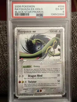 Pokemon Rayquaza ex Black Star Holo Promo #039 PSA 6 Mint - Image 1