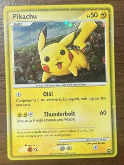 Pikachu HOLO WORLD COLLECTION PROMO 2010 Pokemon Card Portugese LP - Image 1