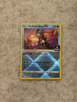 Pokemon Radiant Greninja Exclusive Gym Promo Asia Stamp NM 046/189 - Image 2