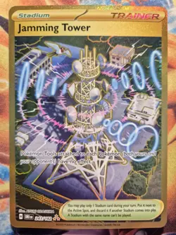 Jamming Tower Secret Rare Full Art Pokemon Card, Destined Rivals, 243/182 - Image 1