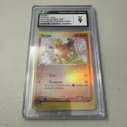 2003 POKEMON TORCHIC BLACK STAR PROMO REVERSE HOLO #008 CGC 9 Mint RARE - Image 1