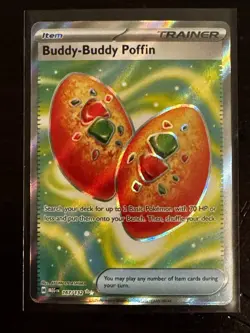 carte pokemon Mega Evolution Buddy-buddy Poffin 167/132 Ultra Rare - Image 1