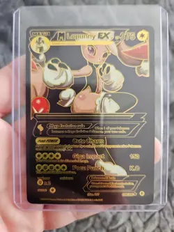 Lopunny EX Black Foil Fan Art Vinyl Collector Pokemon Card Giga Impact - Image 1