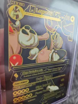Lopunny EX Black Foil Fan Art Vinyl Collector Pokemon Card Giga Impact - Image 4