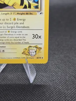 Lt. Surge's Electabuzz (1st Edition) 6/132 Pokemon Gym Heroes - NM - Image 4