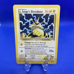 Lt. Surge's Electabuzz 6/132 Gym Heroes Holo Rare Pokemon TCG Vintage - Image 1