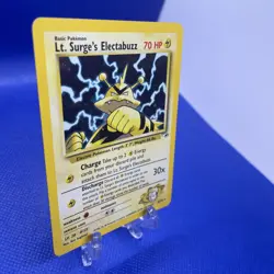Lt. Surge's Electabuzz 6/132 Gym Heroes Holo Rare Pokemon TCG Vintage - Image 2