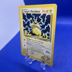 Lt. Surge's Electabuzz 6/132 Gym Heroes Holo Rare Pokemon TCG Vintage - Image 3