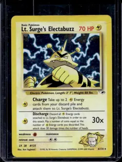 2000 Pokemon Gym Heroes Lt. Surge's Electabuzz #6/132 - Image 1
