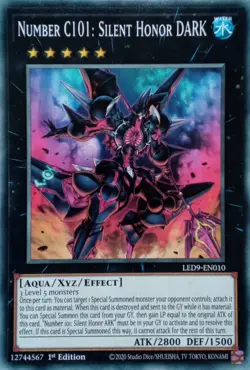 LED9-EN010 NUMBER C101: SILENT HONOR DARK COMMON 1ST EDITION YuGiOh CARD - Image 1