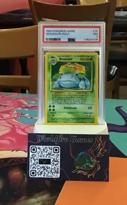 1999 Pokemon Base Set Venusaur 15/102 Holo PSA 7 NM Rare Holo - Image 1
