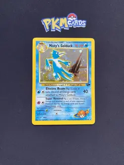 Pokemon TCG Misty's Golduck Gym Challenge 12/132 Holo Rare With Swirl LP. - Image 1