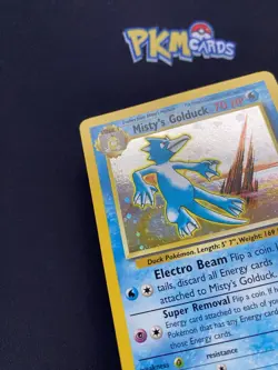 Pokemon TCG Misty's Golduck Gym Challenge 12/132 Holo Rare With Swirl LP. - Image 3