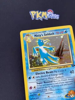 Pokemon TCG Misty's Golduck Gym Challenge 12/132 Holo Rare With Swirl LP. - Image 4