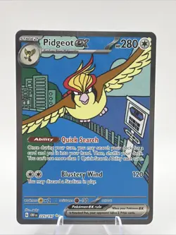 Pidgeot ex 225/197 SV03: Obsidian Flames - Pokemon Card - NM - Image 1