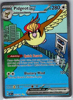 Pidgeot ex 225/197 SV03: Obsidian Flames - Pokemon Card - NM - Image 1