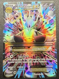 Pokemon Mega M Alakazam EX Full Art Ultra Rare Holo Card 118/124 Fates Collide - Image 1