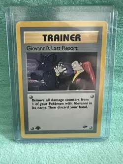 Pokemon Card - Giovanni's Last Resort Gym Challenge 105/132 Rare 1st Edition - Image 1