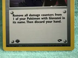 Pokemon Card - Giovanni's Last Resort Gym Challenge 105/132 Rare 1st Edition - Image 5