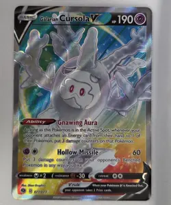Pokemon Card Champions Path Galarian Cursola V 71/73 Free Shipping US 0273 - Image 1