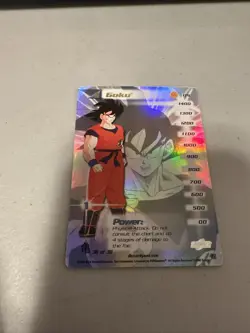 DBZ CCG Goku 179 Hi-tech Foil Limited Saiyan Saga Dragon Ball Z Score Card - Image 1