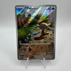 Pokemon Wooper 102/094 Phantasmal Flames Illustration Rare IR Holo TCG Card - Image 1