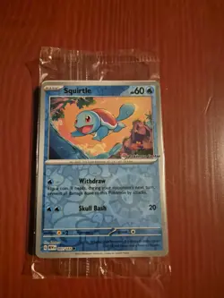 Pokemon TCG Squirtle Stamped Holo Promo Card 007/165 Pokemon Center Sealed - Image 1