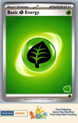 Basic Grass Energy - My First Battle Bulbasaur Stamped Single Card Pokemon TCG - Image 1