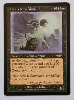 MTG - Graveborn Muse - Legions 73/145 - Regular Rare - Zombie Typal Draw - Image 1