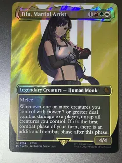 MTG Magic The Gathering Tifa, Martial Artist Borderless Foil FFX - Image 1