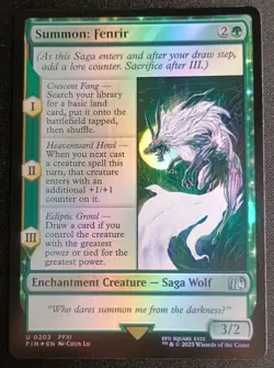 MTG Final Fantasy - Summon Fenrir - Foil - Image 1