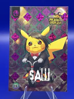 Saw (Pikachu) #E6 - Pink Holo Box Hit Electric Pikachu Cosplay - Pokemon - Image 1