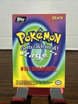 1999 Topps - Dragonite - Pokemon - E12 Of 12 - NM Blue Logo #149 Non Holo - A - Image 2