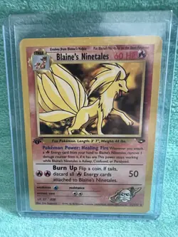 Pokemon Blaine's Ninetales Gym Challenge 1st Edition Rare 21/132 - Image 1