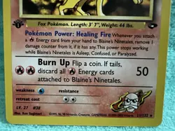 Pokemon Blaine's Ninetales Gym Challenge 1st Edition Rare 21/132 - Image 5