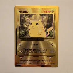 Pokemon TCG Pikachu 058/102 40HP Holo Metal Promo Miscellaneous Set English - Image 1