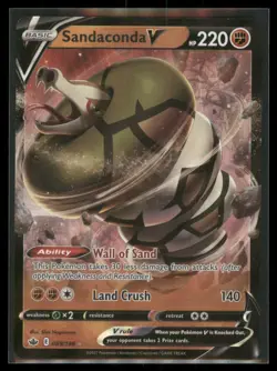 2021 Sword & Shield - Chilling Reign Sandaconda V Basic/Rare Holo V #89 - Image 1