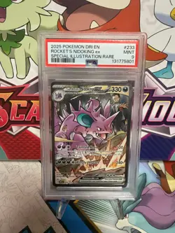 PSA 9 Team Rocket's Nidoking ex 233/182 SIR - Destined Rivals - Pokemon TCG - Image 1