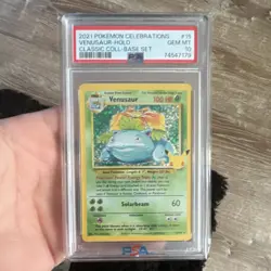 Pokemon Venusaur Holo Classic Collection Celebrations PSA 10 15/102 - Image 1