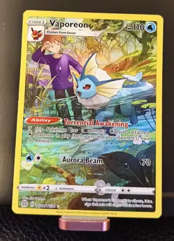Pokemon Brilliant Stars Trainer Gallery Vaporeon TG02/TG30 Holo Raw NM 2022 - Image 1