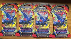 Pokemon TCG Phantasmal Flames Sleeved Booster Packs X4 English Factory Sealed - Image 1