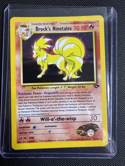 2000 Pokemon Gym Challenge Brock's Ninetales Holo #3/132 - Image 1