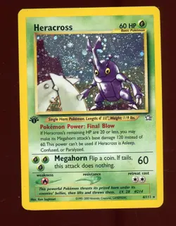 2000 Pokemon Neo Genesis 1st Edition #6/111 Heracross Holo - Image 1