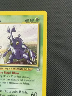 Heracross 6/111 Neo Genesis Holo 1st Edition Rare - Pokemon Card 2000 MP - Image 5
