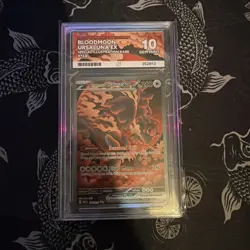 Pokemon TCG Bloodmoon Ursaluna EX Prismatic Evolutions Card 168/131 Ace 10 Gem M - Image 1