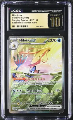 Pokemon 2024 Milotic EX SIR 237/191 Surging Sparks CGC Pristine 10 - Image 1